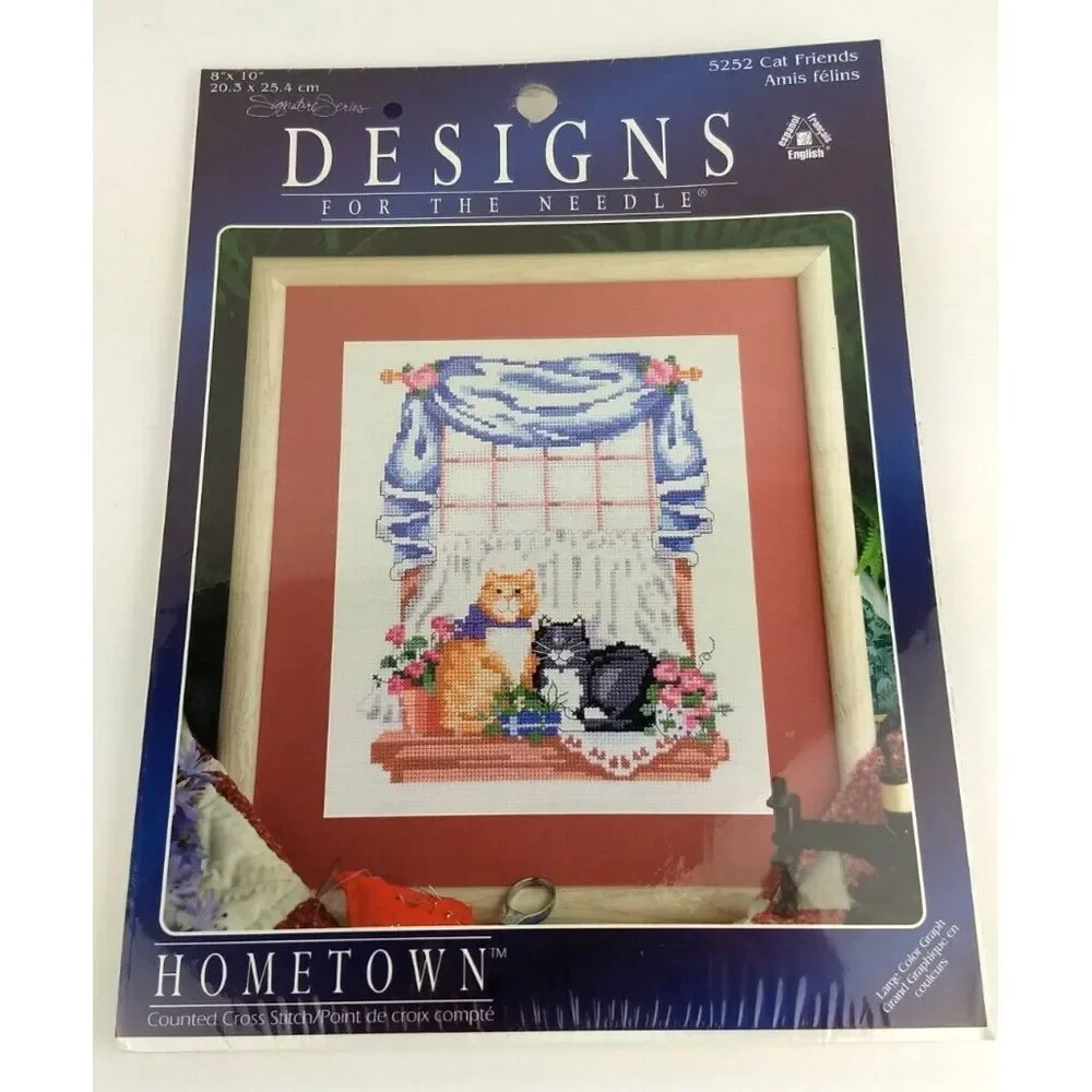 Designs For The Needle Counted Cross Stitch Kit Cat Friends Signature Series NOS